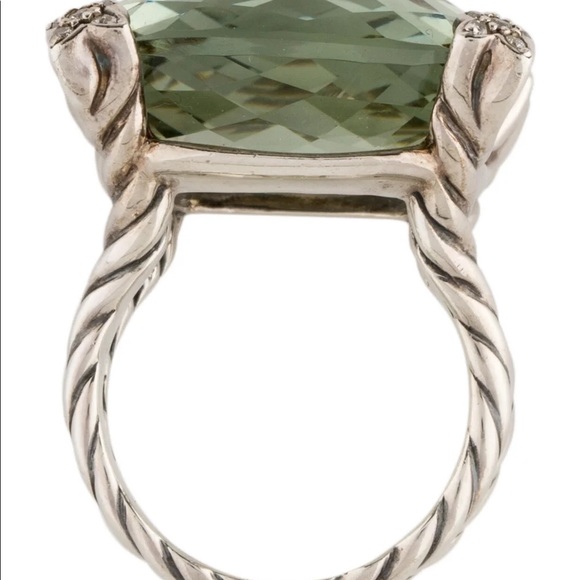 David Yurman Cushion Point Prasiolite Ring - Picture 10 of 16